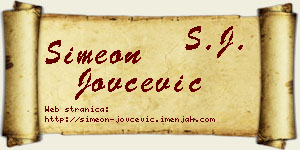 Simeon Jovčević vizit kartica